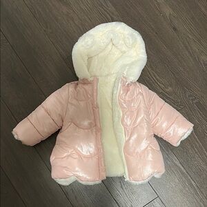 Reversible teddy bear coat 6M